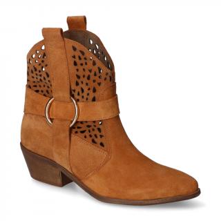 Botki Nicole 2994/086 Rude zamsz