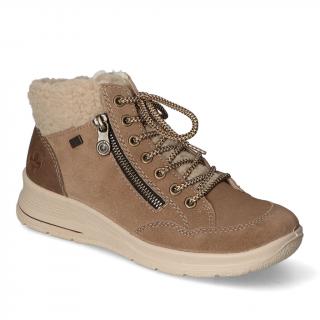 Botki Rieker L7701-24 Brązowe zamsz