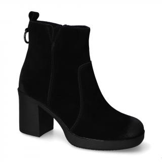 Botki Sergio Leone BT673-S Czarne zamsz