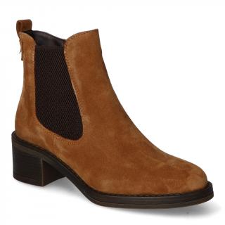 Botki Tamaris 1-25007-43/305 Brązowe zamsz
