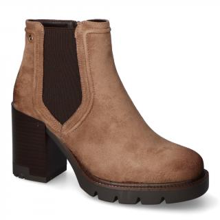 Botki Vinceza 58356BRSU Beżowe zamsz