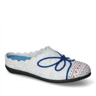 Kapcie Neles S20-27333 Szare/Niebieskie
