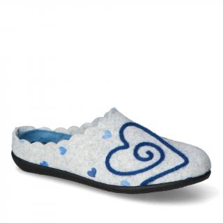 Kapcie Neles S24-27333 Szare/Niebieskie