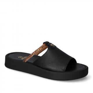 Klapki Nicole 2896/056 Czarne lico