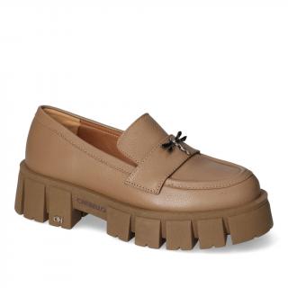 Mokasyny CheBello 3052-472 Taupe lico