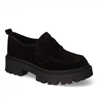 Mokasyny Chebello 4241-034 Czarne zamsz