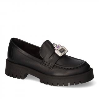 Mokasyny CheBello 4291-002 Czarne lico