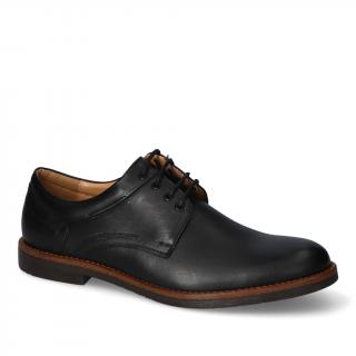 Pantofle Pan 984 Czarne lico+ braz