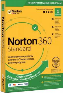 NORTON 360 STANDARD 21441604 10GB PL 1U /1 PC 3 Lata ESD SKLEP KOZIENICE RADOM