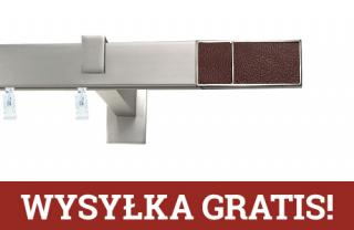 Karnisz apartamentowy aveno pojedynczy 31x13mm Croco Wenge Chrom mat