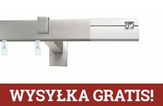 Karnisz apartamentowy aveno pojedynczy 31x13mm Siso Crystal Chrom mat