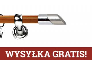 Karnisz Metalowy Prestige pojedynczy 19mm Falko INOX - calvados