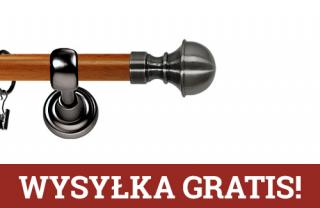 Karnisz Metalowy Prestige pojedynczy 25mm Bella Antracyt - calvados