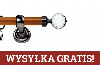 Karnisz Metalowy Prestige pojedynczy 25mm Beluna Crystal Antracyt - calvados