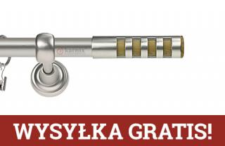 Karnisz Metalowy Rzymski pojedynczy 16mm Dakota chrom mat