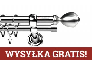 Karnisze Metalowe Rzymskie podwójny 19/19mm Avanti INOX