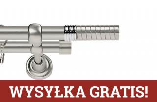 Karnisze Metalowe Rzymskie podwójny 19/19mm Optima chrom mat