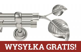 Karnisze Metalowe Rzymskie podwójny 19/19mm Sorento chrom mat