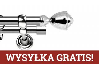 Karnisze Metalowe Rzymskie podwójny 25/19mm Avanti INOX