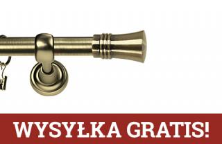 Karnisze Metalowe Rzymskie pojedynczy 19mm Capri antyk mosiądz