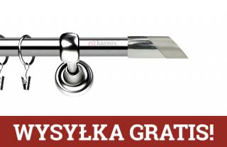 Karnisze Metalowe Rzymskie pojedynczy 19mm Falko INOX