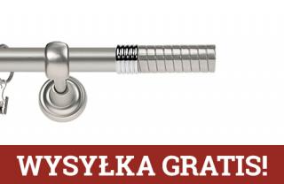 Karnisze Metalowe Rzymskie pojedynczy 19mm Optima chrom mat