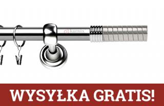 Karnisze Metalowe Rzymskie pojedynczy 19mm Optima INOX