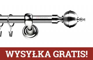 Karnisze Metalowe Rzymskie pojedynczy 19mm Roxy INOX