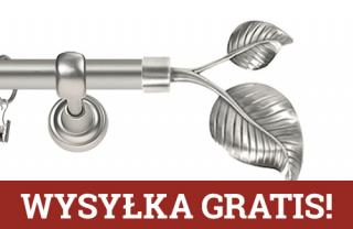 Karnisze Metalowe Rzymskie pojedynczy 19mm Sorento chrom mat