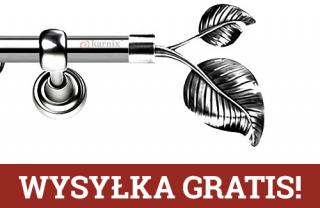 Karnisze Metalowe Rzymskie pojedynczy 19mm Sorento INOX