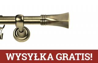 Karnisze Metalowe Rzymskie pojedynczy 25mm Porto antyk mosiądz