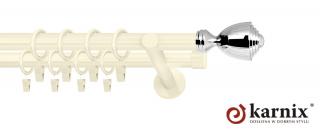 Karnisze nowoczesne NEO na wymiar podwójny 19/19mm Avanti ivory (kość słoniowa)