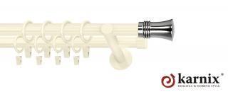 Karnisze nowoczesne NEO na wymiar podwójny 19/19mm Capri ivory (kość słoniowa)