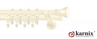 Karnisze nowoczesne NEO na wymiar podwójny 19/19mm Liberty ivory (kość słoniowa)