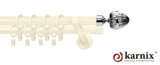 Karnisze nowoczesne NEO na wymiar podwójny 19/19mm Milano ivory (kość słoniowa)