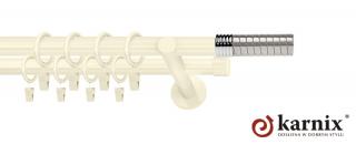 Karnisze nowoczesne NEO na wymiar podwójny 19/19mm Optima ivory (kość słoniowa)