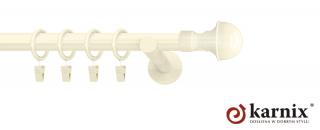 Karnisze nowoczesne NEO na wymiar pojedynczy 19mm Bella ivory (kość słoniowa)