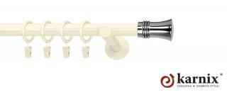 Karnisze nowoczesne NEO na wymiar pojedynczy 19mm Capri ivory (kość słoniowa)