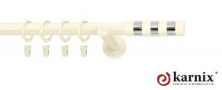Karnisze nowoczesne NEO na wymiar pojedynczy 19mm Etiuda ivory (kość słoniowa)