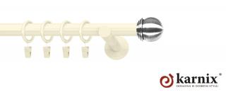 Karnisze nowoczesne NEO na wymiar pojedynczy 19mm Gałka Max ivory (kość słoniowa)