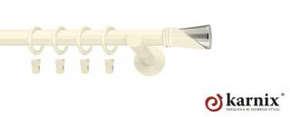 Karnisze nowoczesne NEO na wymiar pojedynczy 19mm Loca ivory (kość słoniowa)