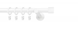 Karnisze nowoczesne NEO na wymiar pojedynczy 19mm  Luna biały