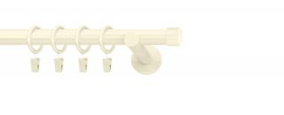 Karnisze nowoczesne NEO na wymiar pojedynczy 19mm  Luna ivory (kość słoniowa)