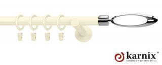 Karnisze nowoczesne NEO na wymiar pojedynczy 19mm Mirella ivory (kość słoniowa)