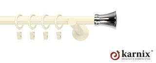 Karnisze nowoczesne NEO na wymiar pojedynczy 19mm Monaco ivory (kość słoniowa)