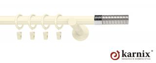 Karnisze nowoczesne NEO na wymiar pojedynczy 19mm Optima ivory (kość słoniowa)