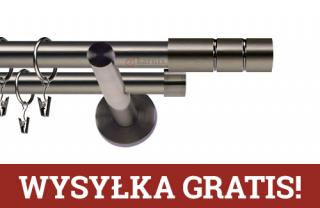 Karnisze nowoczesne NEO podwójny 19/19mm Cylinder antracyt