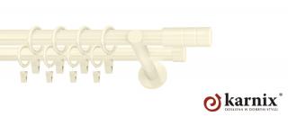 Karnisze nowoczesne NEO podwójny 19/19mm Cylinder ivory (kość słoniowa)