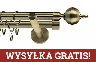 Karnisze nowoczesne NEO podwójny 19/19mm Roxy antyk mosiądz