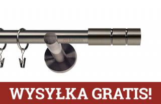 Karnisze nowoczesne NEO pojedynczy 19mm Cylinder antracyt